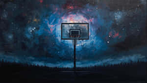 Galaxy Basketball Hoop Wallpaper