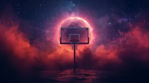 Galaxy Basketball Hoop Wallpaper