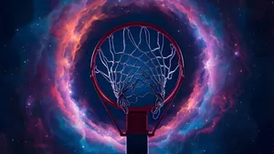 Galaxy Basketball Hoop Wallpaper