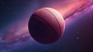 Galaxy Basketball In Space Wallpaper