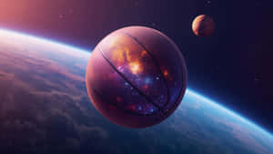 Galaxy Basketball In Space Wallpaper