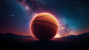Galaxy Basketball Night Sky Wallpaper