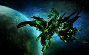 Galaxy Chinese Earth Dragon Wallpaper