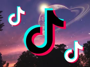 Galaxy Tiktok Aesthetics Logo Wallpaper