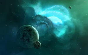 Galaxy Turquoise Hue Wallpaper