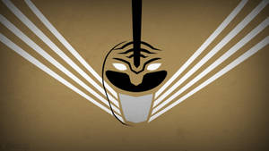 Gallant White Power Ranger Minimalist Artwork Wallpaper