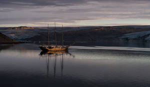 Galleon Ship In Greenland Wallpaper