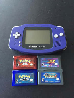 Game Boy Advancewith Pokemonand Megaman Games Wallpaper
