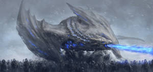 Game Of Thrones Season 8 Viserion Flame Wallpaper