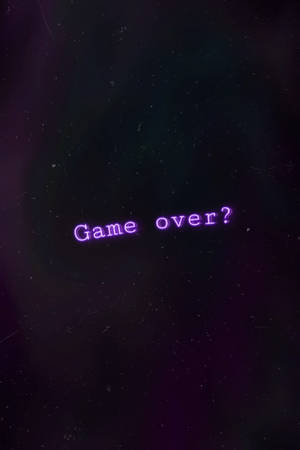 Game Over Black And Purple Phone Wallpaper