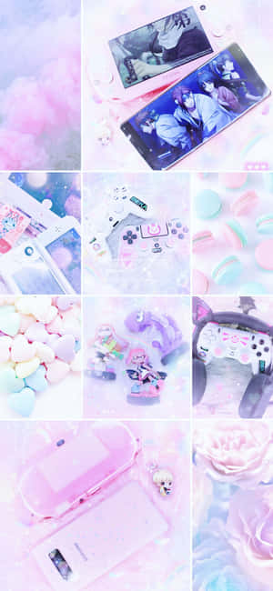 Gamer Girl Aesthetic Collage Wallpaper