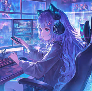 Gamer Girl Anime Pfp Wallpaper