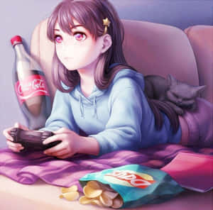 Gamer Girl Cozy Pfp Wallpaper