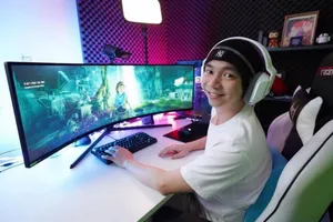 Gamer With Ultrawide Monitor Setup Wallpaper