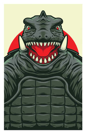 Gamera, The Guardian Of The Universe, Soaring Through The Sky Wallpaper