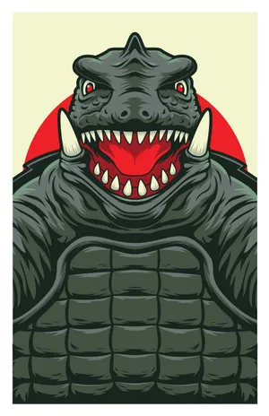 Gamera, The Guardian Of The Universe, Soaring Through The Sky Wallpaper