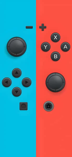 Gaming Controller Buttons Split Background Wallpaper