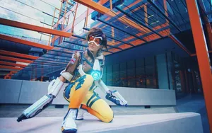 Gaming Cosplay: Female Characters In Action Wallpaper