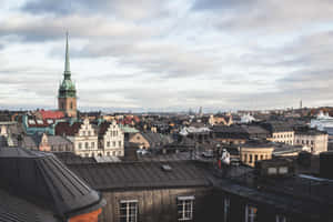 Gamla Stan Roof Top Wallpaper