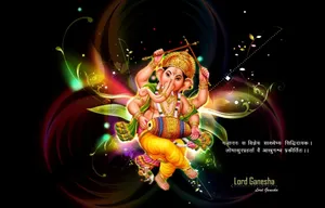 Ganesh 3d With Drums Wallpaper