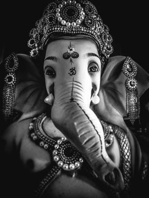 Ganesh Ji Hd Black And White Wallpaper