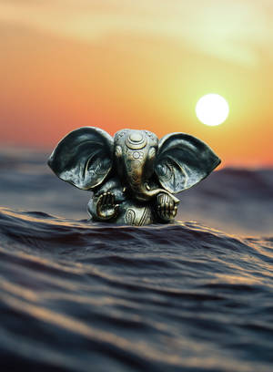 Ganesh Ji Hd Water Wave Wallpaper