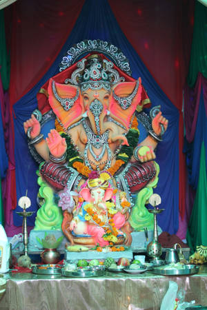 Ganesha Statue Mumbai Wallpaper