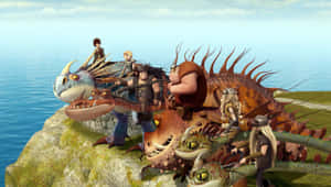 Gang Getting Ready In Dragons Riders Of Berk Wallpaper