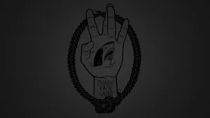 Gang Members Standing In Front Of Graffiti Wall Wallpaper