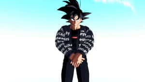 Gangster Goku Stylish Pose Wallpaper