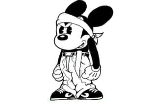 Gangster Mickey Mouse Artwork Wallpaper