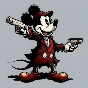 Gangster Mickey Mouse Artwork Wallpaper