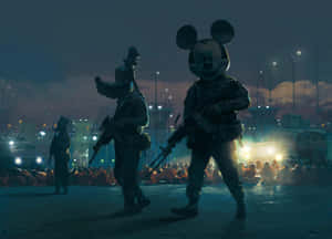 Gangster_ Mickey_ Mouse_ Artwork Wallpaper