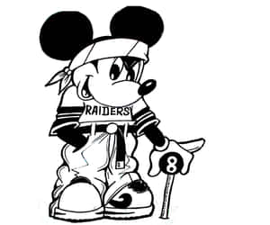 Gangster Mickey Mouse Artwork Wallpaper