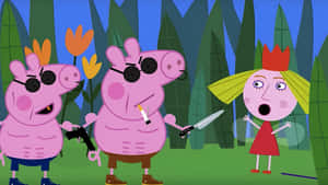 Gangster Peppa Pig Encounter Wallpaper