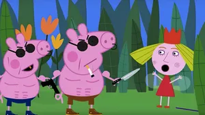 Gangster Peppa Pig Encounter Wallpaper