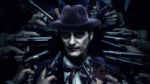 Gangsters With Guns Pointing At Joker Wallpaper