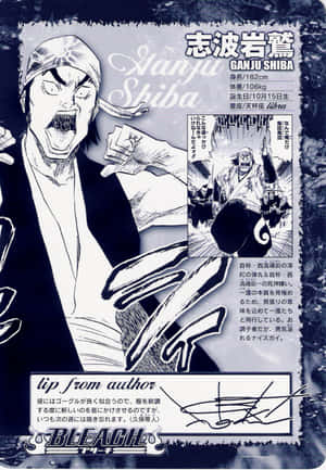 Ganju Shiba - Soul Reaper From The Bleach Anime Series Wallpaper
