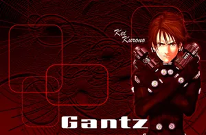 Gantz Kei Kurono Red Backdrop Wallpaper