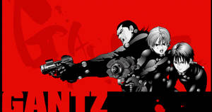 Gantz Red Illustration Wallpaper