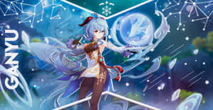 Ganyu From Genshin Impact In A Stunning Pose Wallpaper