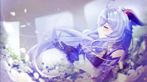 Ganyu, The Elegant Cryo Adeptus Character In Genshin Impact. Wallpaper