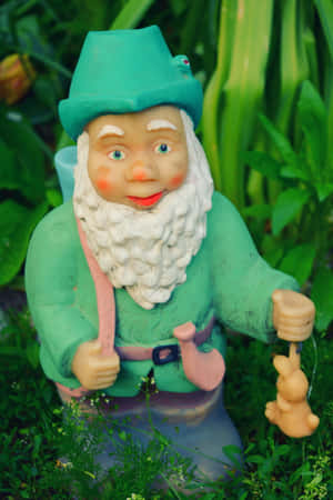 Garden Gnome With Lantern.jpg Wallpaper