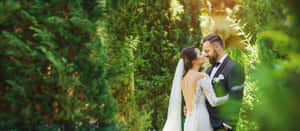 Garden Wedding Bliss: A Romantic Outdoor Ceremony Wallpaper