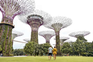 Gardens By The Bay Supertree Grove Couple Wallpaper