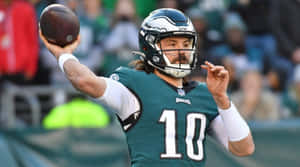 Gardner Minshew Eagles Quarterback Action Wallpaper