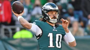 Gardner Minshew Eagles Quarterback Action Wallpaper