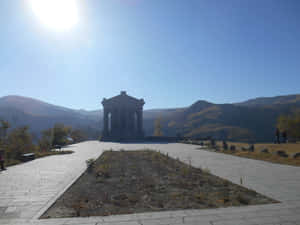 Garni Temple Against The Light Wallpaper