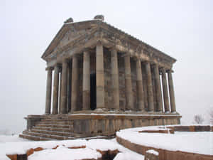 Garni Temple During Winter Wallpaper