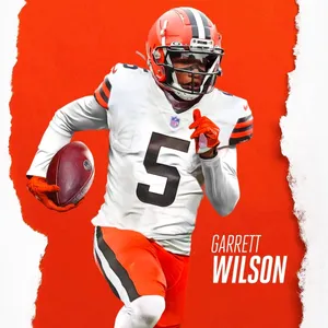 Garrett Wilson Football Action Pose Wallpaper